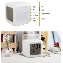 Load image into Gallery viewer, Digital Glowing Alarm Clock Night Light